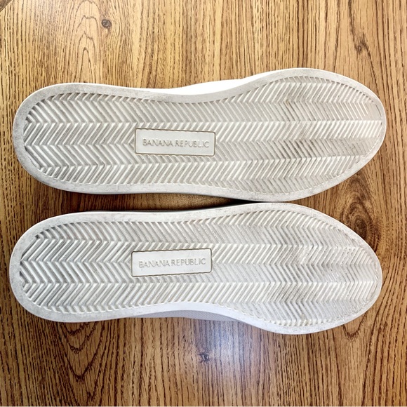 Banana Republic Ivory Knit Slip On Sneakers Size 8.5M Comfort Classic - Picture 7 of 13